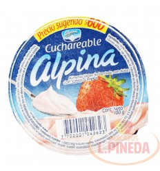 Yogurt Alpina Cuchariable X 100 G Fresa