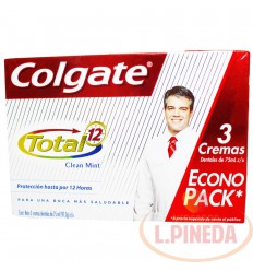 Crema Dental Colgate Total Clean Mint 3x75ML