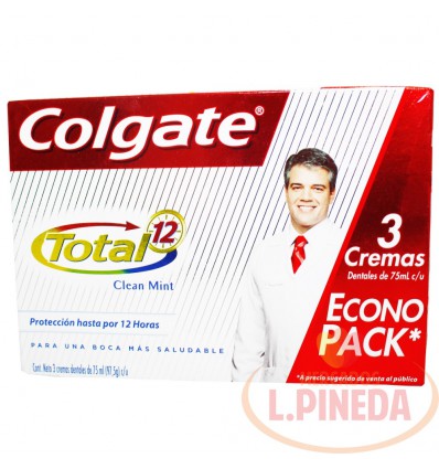 Crema Dental Colgate Total Clean Mint 3x75ML
