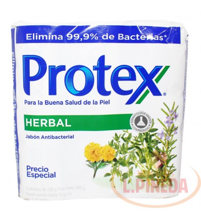 Jabon Baño Protex X 130 G Herbal Paq X 3