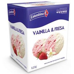 Helado Colombina X 2500G Fresa/Vanilla